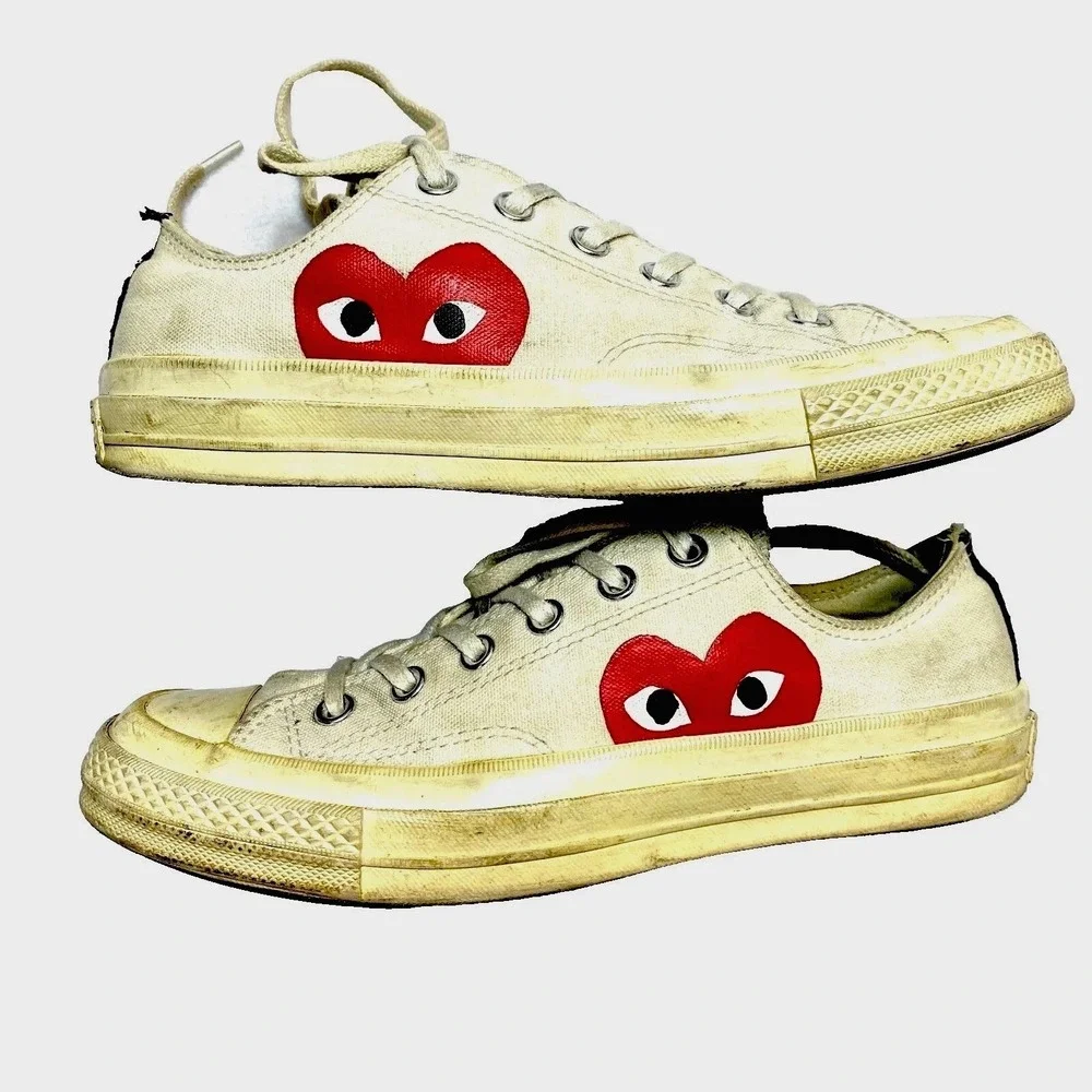 Chuck Taylor Sneakers Unisex 7 Off White Converse Comme Des Gascons - Picture 1 of 8